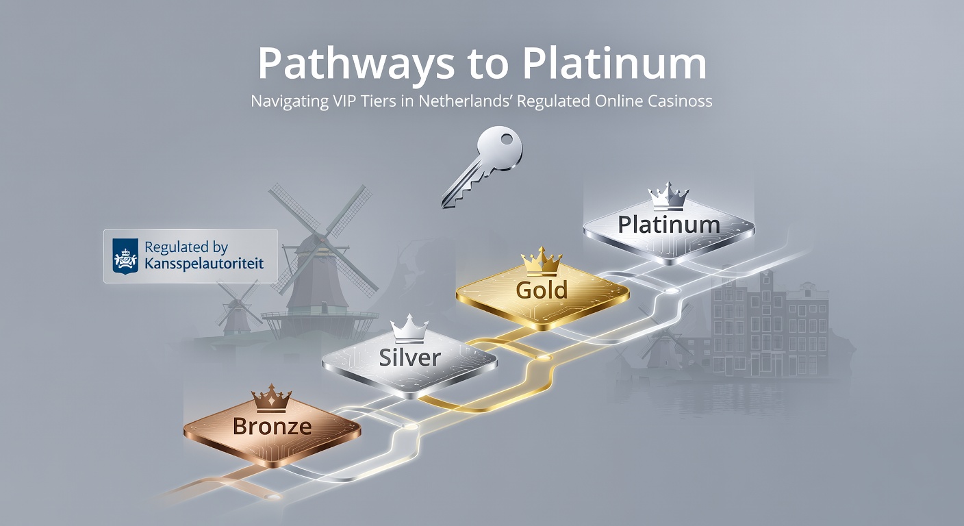 Schermafbeelding van een VIP-dashboard in een Nederlands online casino, met progressiebalk naar platina-tier en gepersonaliseerde bonussen