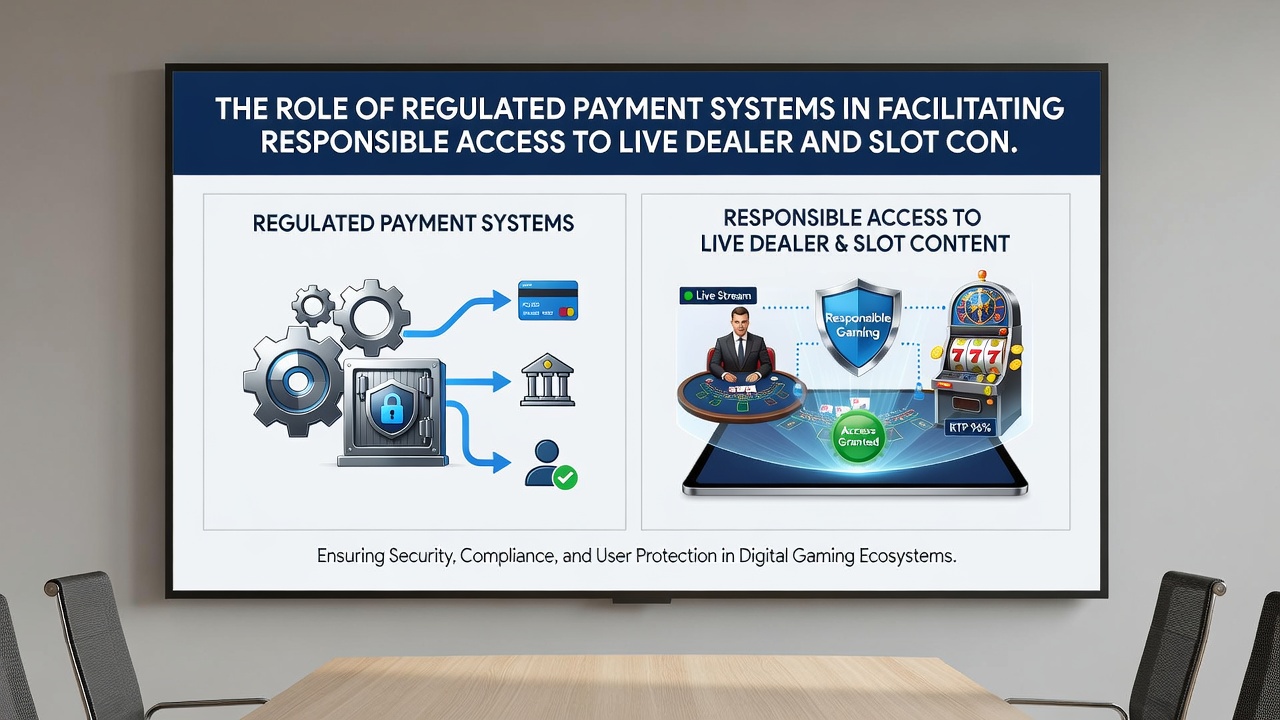 Diagram van betalingssystemen die verantwoorde loyaliteitsvoordelen koppelen aan live dealer en slot spellen